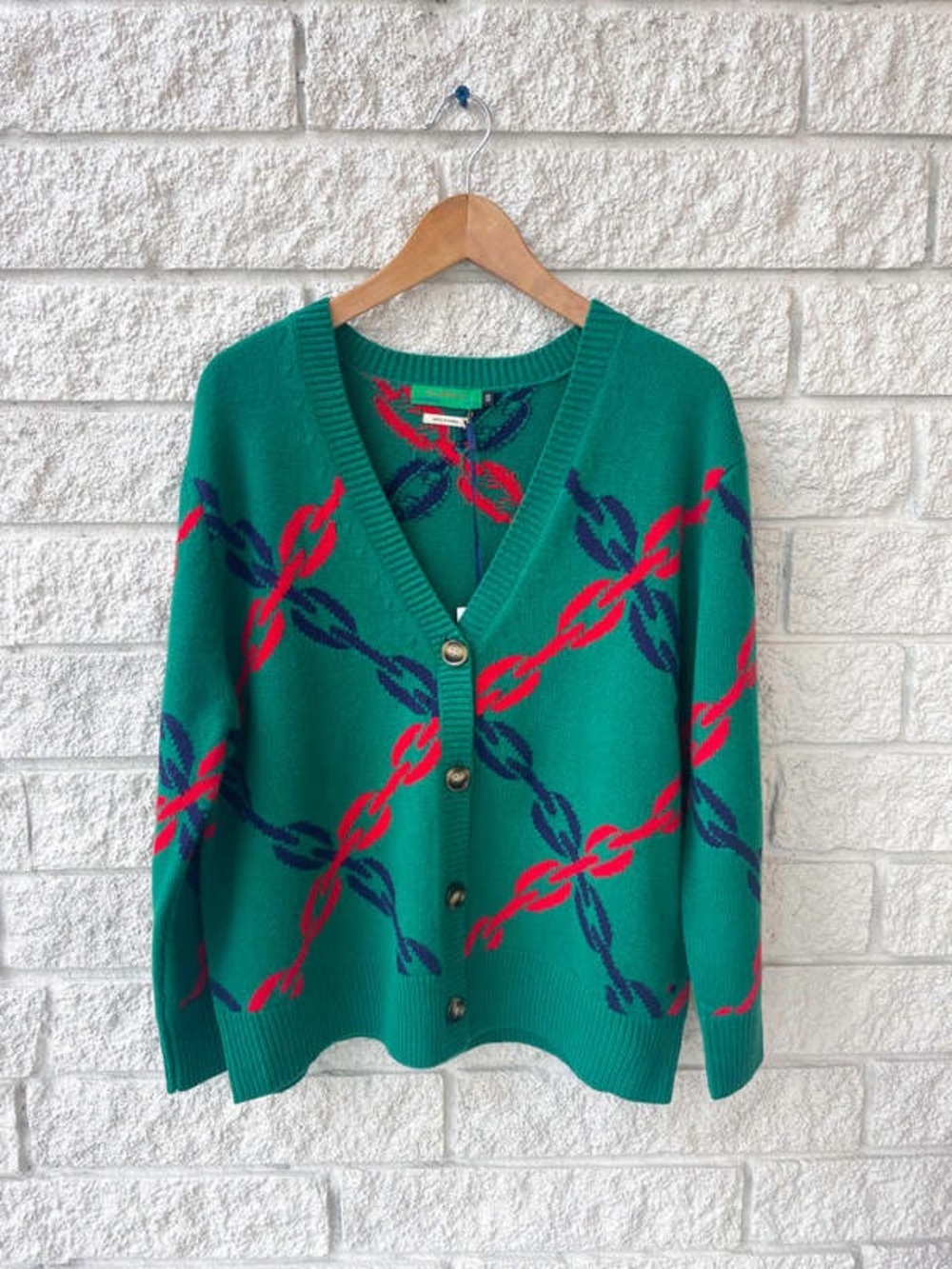 Clare V. Women’s Green Wool Papi Cardigan Sweater Large